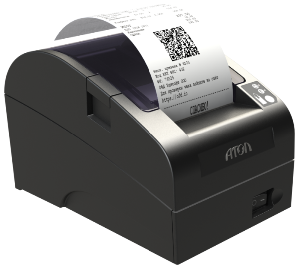 ККТ АТОЛ FPrint-22ПТК. Черный. Без ФН. RS+USB+Ethernet (5.0)
